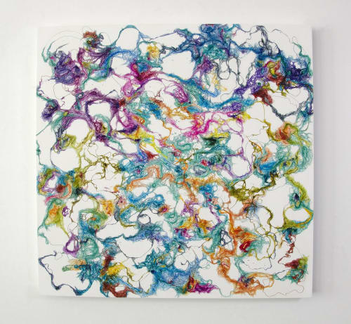 Commissioned Fiber Painting - "Vortextual" | Oil And Acrylic Painting in Paintings by Emma Balder