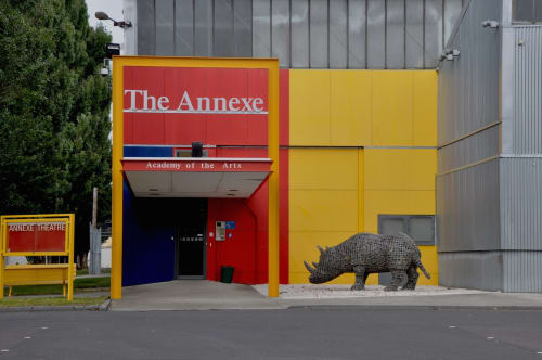 The Migration of the Rhinoceros  «Mavis» | Public Sculptures by Roger Gaudreau | University of Tasmania, Inveresk Campus in Launceston