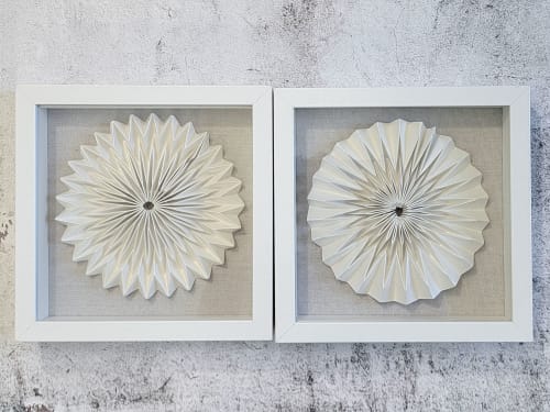 Duo origami mandala 3D wall art, Original hand made art | Decorative Objects by Studio Pleat