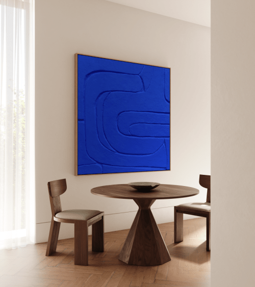 Blue 3D Textured Wall Art | Mixed Media by Berezart