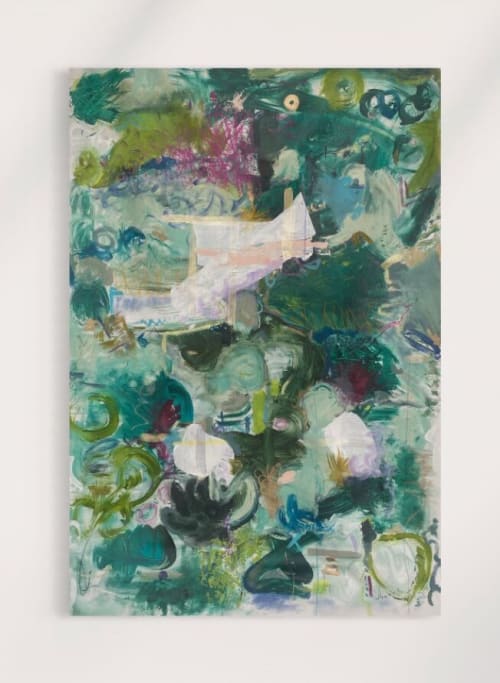 Emerald Canopy | Oil And Acrylic Painting in Paintings by Gaby Castro Joffroy