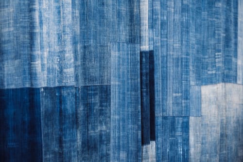 Indigo Patchwork Curtains | Curtains & Drapes by Blue Print Amsterdam | Levi's® Ehrenstraße in Köln
