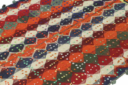 Vintage Persian Kilim with Multicolor Stripes and Diamonds | Area Rug in Rugs by Rug and Kilim