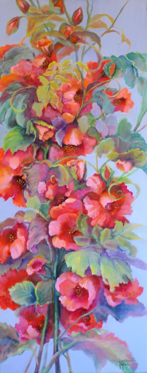 Tropical Flowers-Original Artwork | Oil And Acrylic Painting in Paintings by Christiane Papé