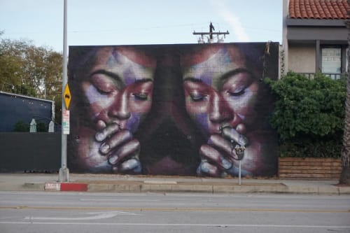 Two Women | Street Murals by Kevin Ledo