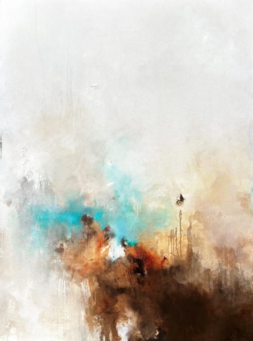 Hide & Seek I: Turquoise | Oil And Acrylic Painting in Paintings by Nicholas Kriefall