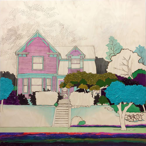 On Main St. | Oil And Acrylic Painting in Paintings by Elizabeth Gahan