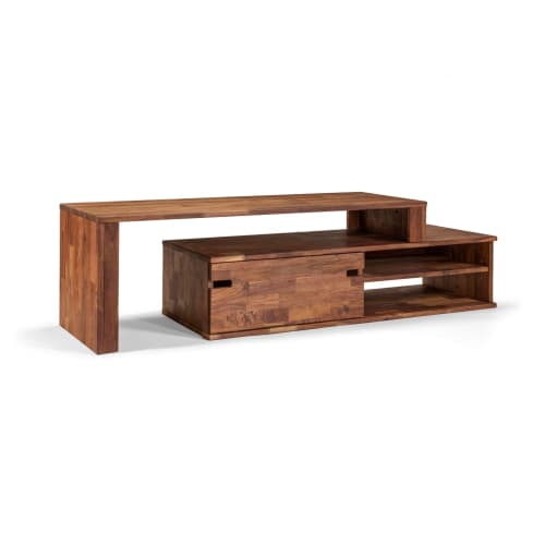 Zuma solid walnut modern tv console | Storage by Modwerks Furniture Design