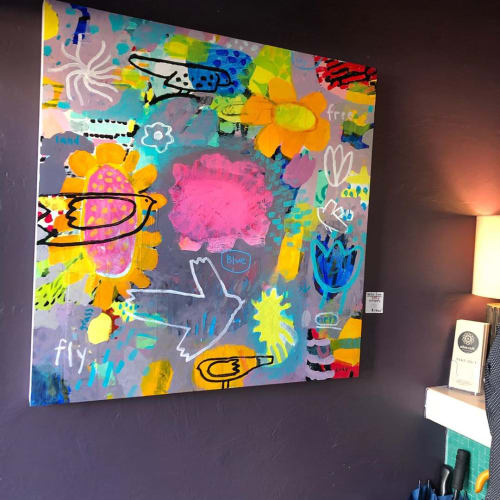 Painting | Oil And Acrylic Painting in Paintings by Lucy Schappy | Atlas Cafe in Courtenay