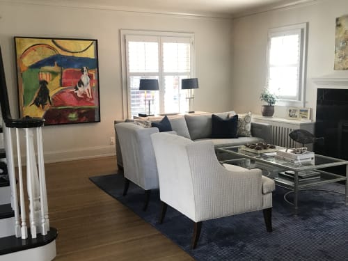 Sheila's Dogs | Oil And Acrylic Painting in Paintings by Owen Brown