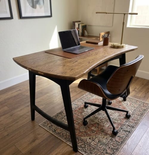 Oak Standoff Desk | Tables by Neuse Bend Joinery