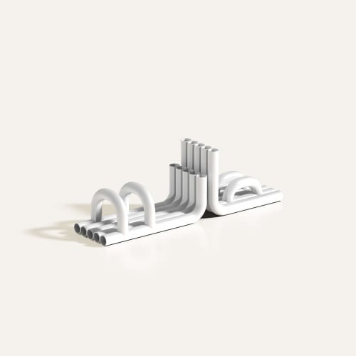 TUBE Bookends | Book Case in Storage by Maha Alavi Studio