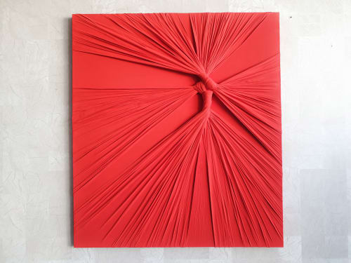 Contemporary 3D Wall Art ,Modern Fabric and Plaster Painting | Murals by Sarmal Design