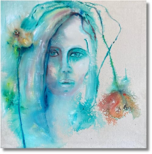 Girl | Oil And Acrylic Painting in Paintings by Christiane Papé