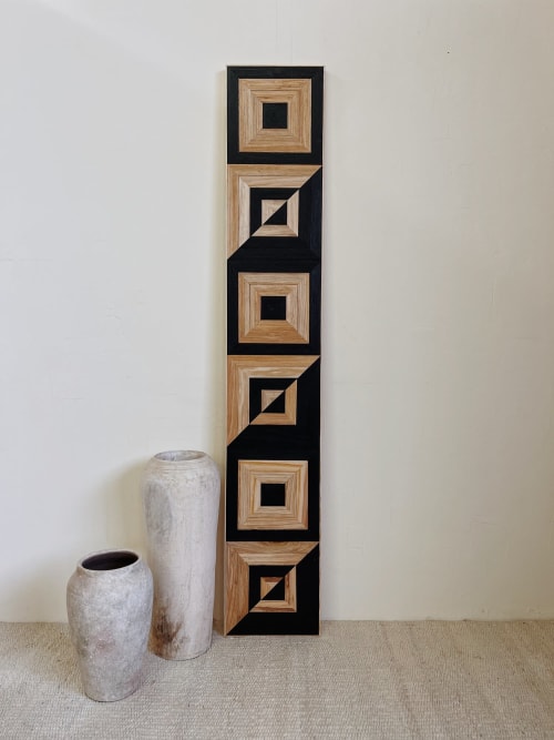 Square 1x6 Black and Natural | Decorative Objects by Aleksandra Zee