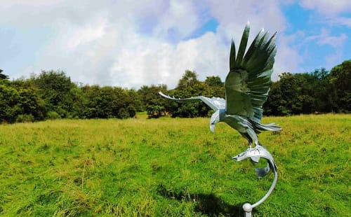 Eagle and Salmon | Public Sculptures by Tim Roper | Lochaber & District Fisheries Trust in Fort William