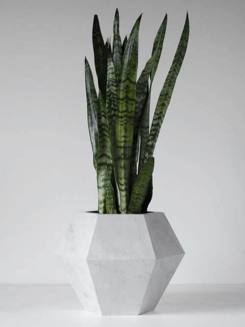 'Carrara' Planter | Vases & Vessels by Robert Sukrachand