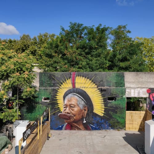 Raoni Metuktire | Street Murals by ArtisteRast | Darwin in Bordeaux