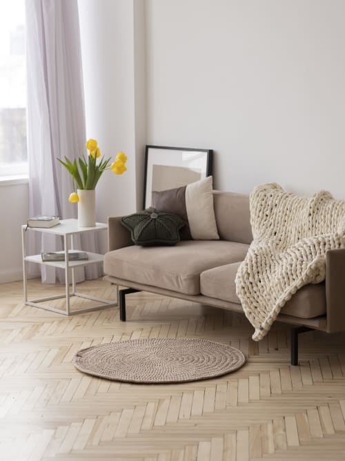 Round neutral rug | Rugs by Anzy Home