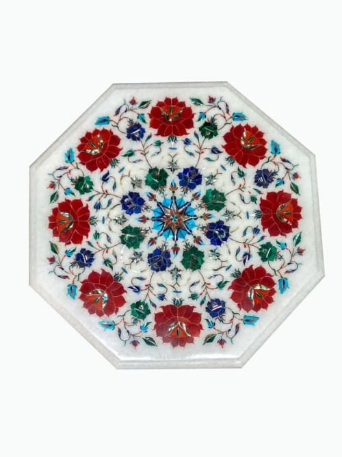 white marble table, coffee table, end table, tabletop | Tables by Innovative Home Decors
