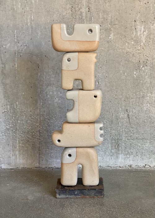Mesomorph Stack, small | Sculptures by Carol Horst Ceramics