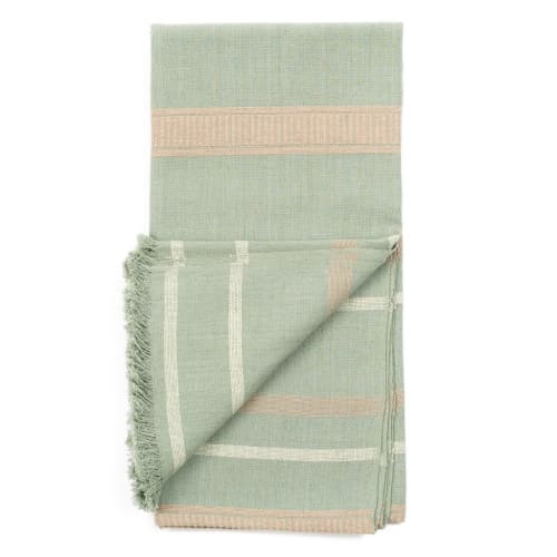 Sage Handloom Throw | Linens & Bedding by Studio Variously