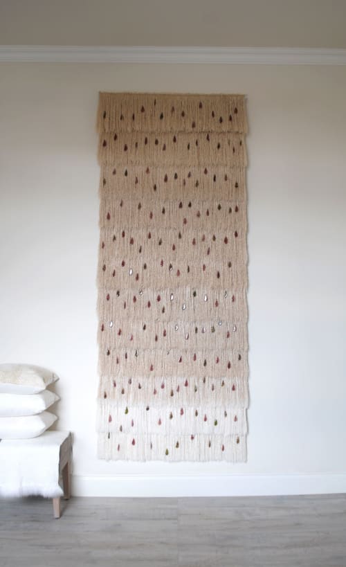 Seaweed Dyed Tassels and Seaweed Bead Wall Hanging | Wall Hangings by Jasmine Linington