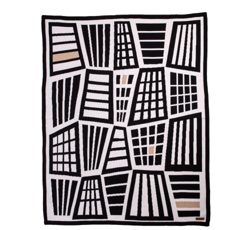 Artist-designed blanket: Americanah | Linens & Bedding by Mariana Lancastre | Private Residence in Johannesburg
