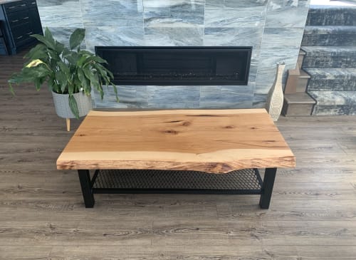 Live Edge Hickory Coffee Table | Tables by Live Better Furniture
