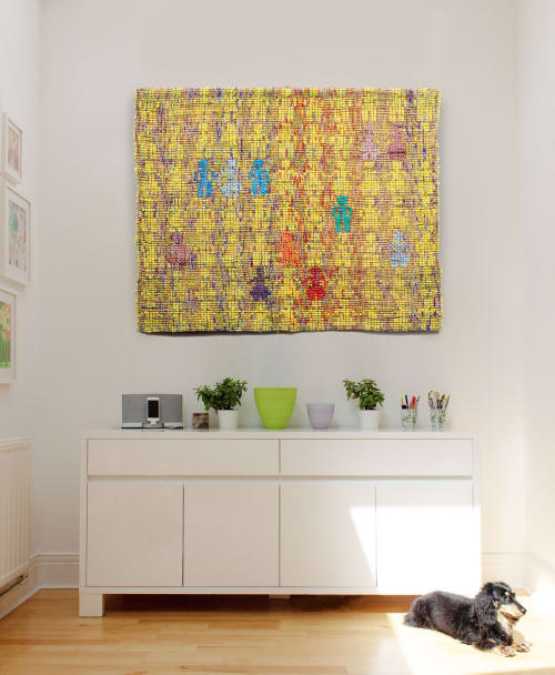 Art Weaving: Walking in Sunshine | Tapestry in Wall Hangings by Doerte Weber