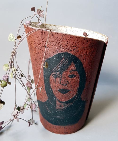 Custom Terracotta Portrait Planter | Vases & Vessels by ShellyClayspot