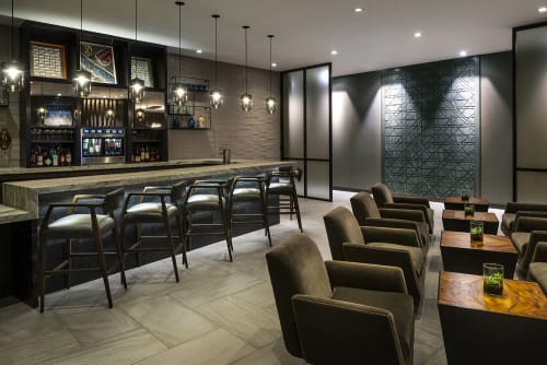 Tartan Marble Wall Covering | Tiles by Lithos Design | AC Hotel by Marriott Boston Cleveland Circle in Boston
