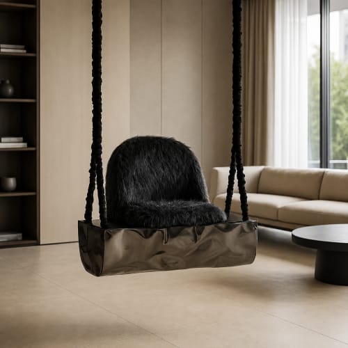 Suspended Steel Swing Seat — Tronco, Nitush Aroosh | Chairs by Nitush M
