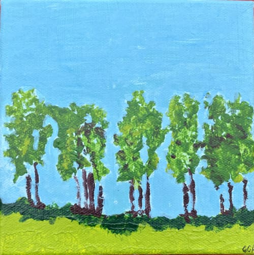 Owen's Trees | Oil And Acrylic Painting in Paintings by George Ayres