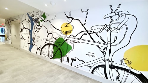 Bicycle Mural of Washington DC, Virginia & Maryland Trails | Murals by BroCoLoco | Rowan in Washington