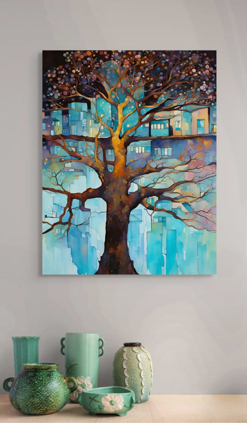 Arborescent, Print on Metal | Paintings by Tina Alberni, Artist at Color by Design Studio | 700 N Tryon St in Charlotte