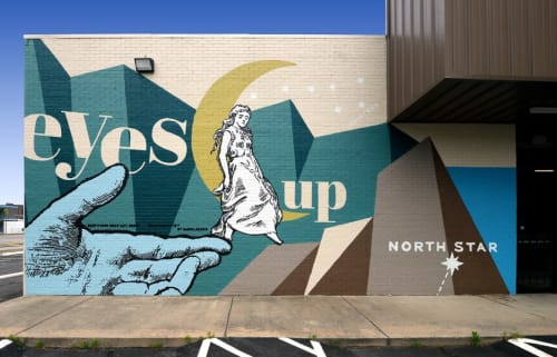 Eyes Up | Street Murals by Bryan Alexis | Elevated on Eleventh in Fort Smith