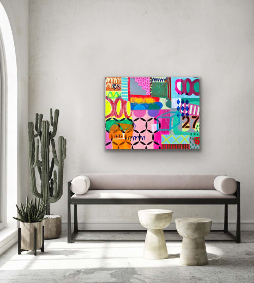 Don't Overthink it | Mixed Media by Paula Saslow, Copper Rose Art