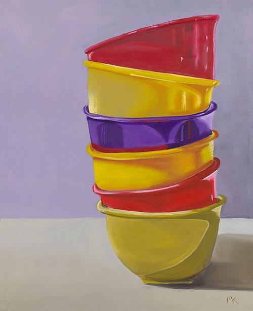 Cereal Bowls - Original Oil Painting on Canvas | Oil And Acrylic Painting in Paintings by Michelle Keib Art