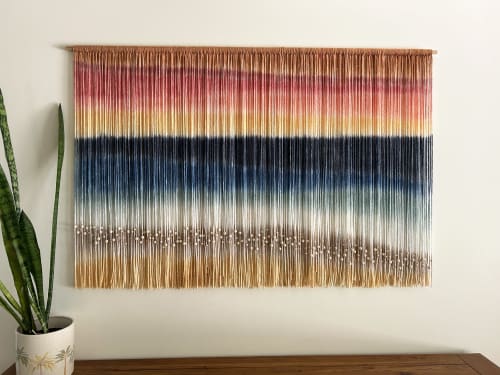 TROPICAL DREAM Custom Hand Dyed Wall Hanging, Fiber Art | Tapestry in Wall Hangings by Wallflowers Hanging Art