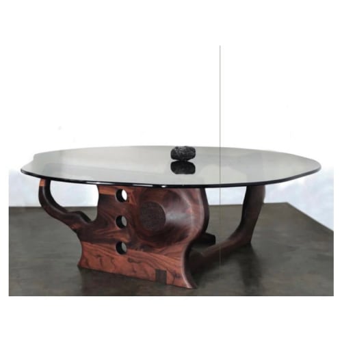 Free Form Sculpted Coffee Table with Organically Shaped | Tables by Hagerman Works