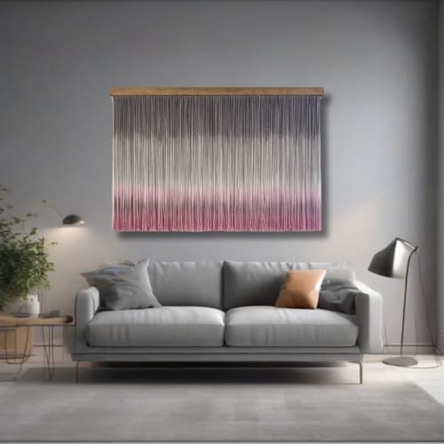 Sensory color vibrations – Violet | Macrame Wall Hanging in Wall Hangings by Olivia Fiber Art