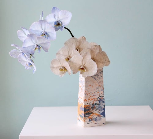 Jackson Pollock Vase | Vases & Vessels by Gillian Hodes | Chinaclay in Clovelly