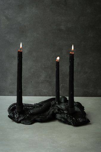No. 12 Large Black Candleholder | Decorative Objects by Monica Curiel