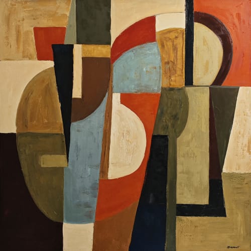 Couleurs en équilibre | Oil And Acrylic Painting in Paintings by Sophie DUMONT.
