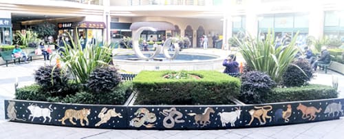 Chinese Zodiac | Public Mosaics by New World Mosaics | Pacific Renaissance Plaza in Oakland