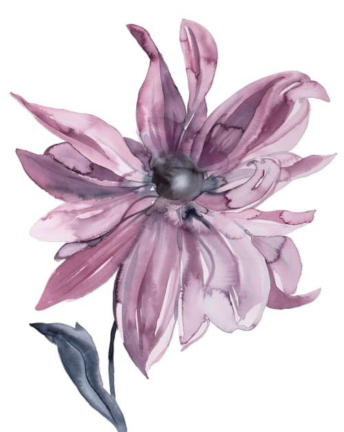 Dahlia : Original Watercolor Painting | Paintings by Elizabeth Becker