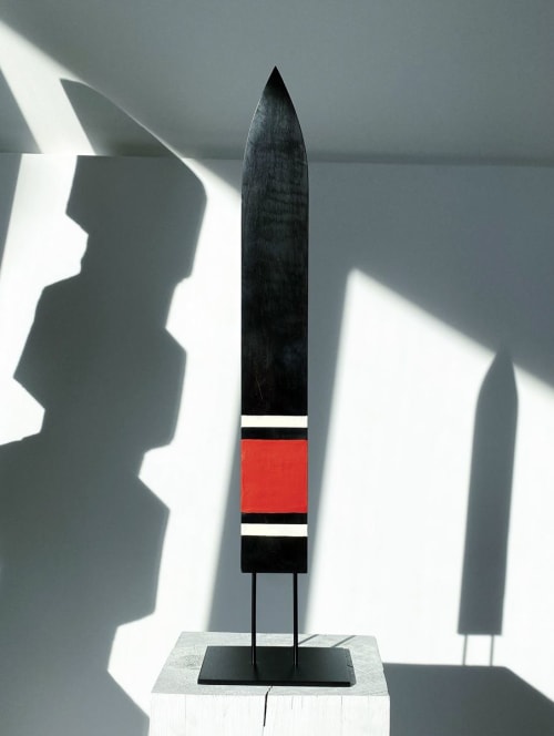 Untitled 111, abstract wood sculpture | Sculptures by Neshka Krusche | Paul Kuhn Gallery in Calgary