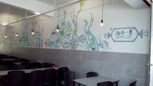 Summer Cool cafe mural | Murals by SillyJellie | Summer Cool Cafe in Miri