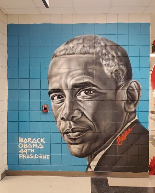 Barack Obama Mural | Murals by Occasional Superstar | Fickett Elementary School in Atlanta